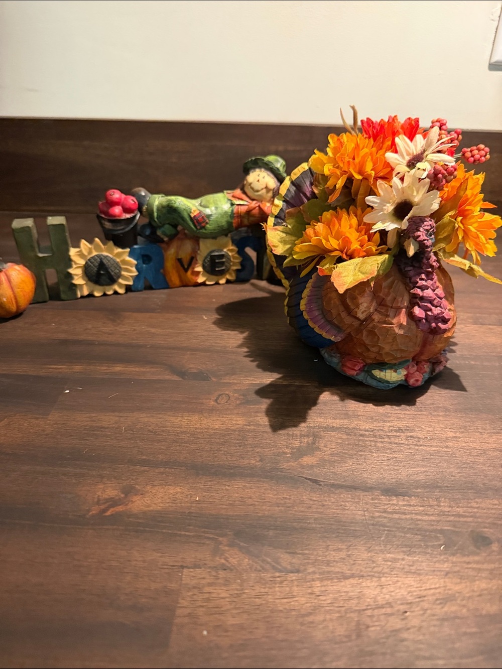 Fall Bundle Autumn Harvest Decorative turkey Floral Arrangement & harvest decor
